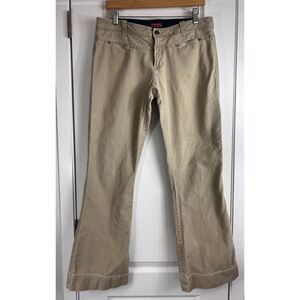 VTG 90s Y2K Periscope Khaki Tan Flare Leg Pants Juniors Size 11